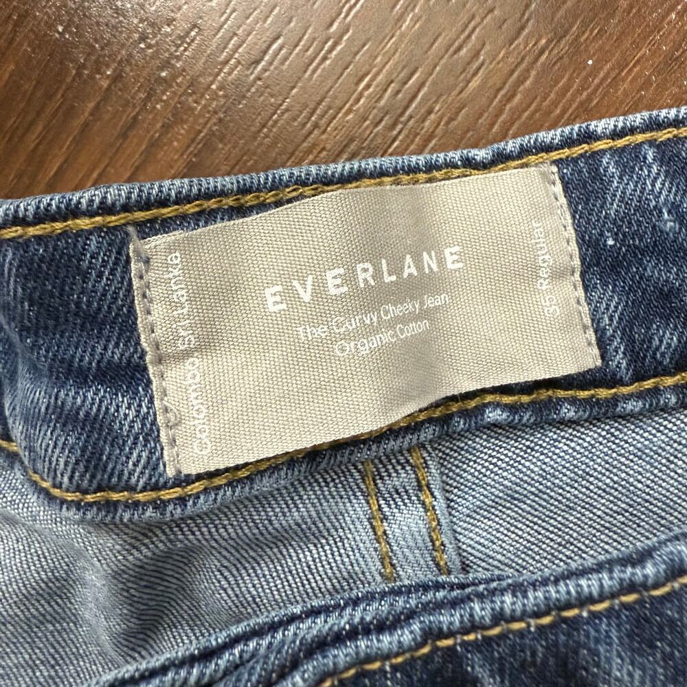 Everlane NEW Curvy Cheeky Straight Leg Jeans High Rise Casual Minimalist Sz 35 - Picture 7 of 10